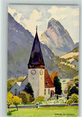 3792 Saanen Künstlerkarte Kirche