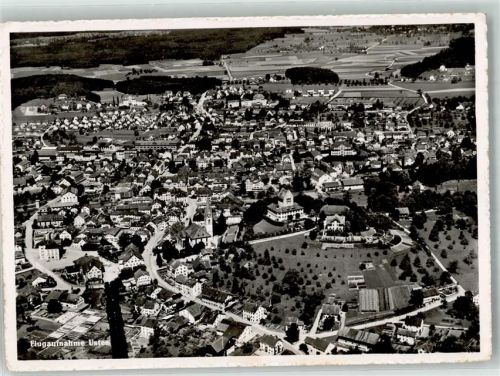 8610 Uster Foto AK Fliegeraufnahme Feldpost