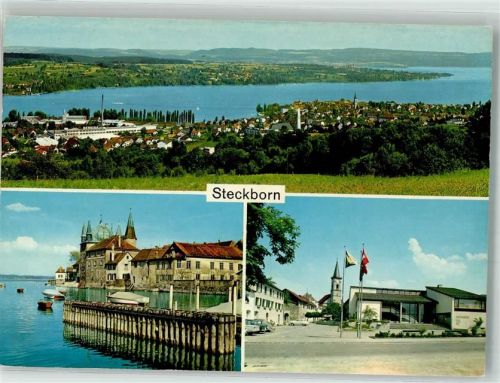 8266 Steckborn Foto AK Turmhof Gemeindehaus