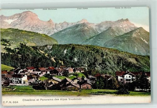 1885 Chesières 1912 - et Panorama des Alpes Vaudoises