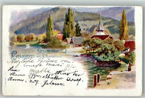 3706 Leissigen 1899 Lithographie Thunersee
