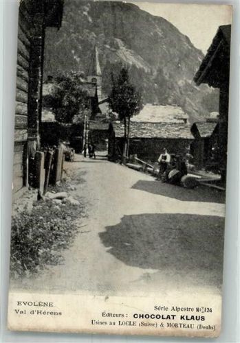 1983 Evolène Foto AK Werbung Chocolat Klaus