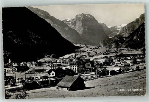 8783 Linthal Foto AK Bahnhof