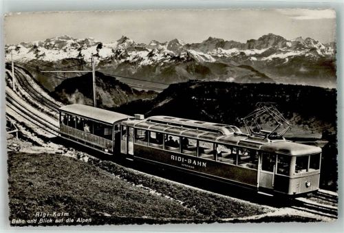 Rigi Kulm 1948 Foto AK Zahnradbahn Rigi-Kulm Nachgebühr