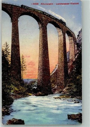 7477 Filisur Foto AK Landwasser-Viadukt Bergbahn Alublabahn
