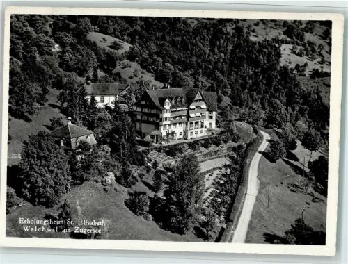 6318 Walchwil - Erholungsheim St. Elisabeth am Zugersee Flugaufnahme