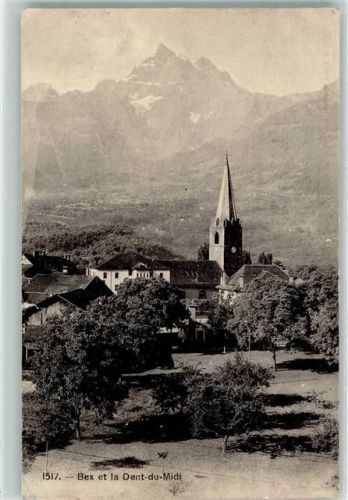 1880 Bex 1912 Gebrauchsspuren Kirche Dents du Midi