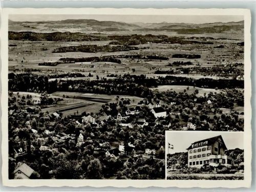 8132 Egg bei Zürich 1940 Foto AK Gasthaus Pension Alverna Fliegeraufnahme