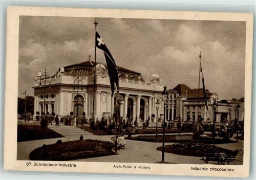 3000 Bern Berne - Landesausstellung 1914 Nr.67 Schokoladenindustrie Architek Polak und Piolenct Ausstellungsstempel