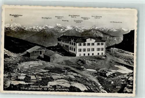 Gemmipass Wallis Foto AK Hotel Wildstrubel