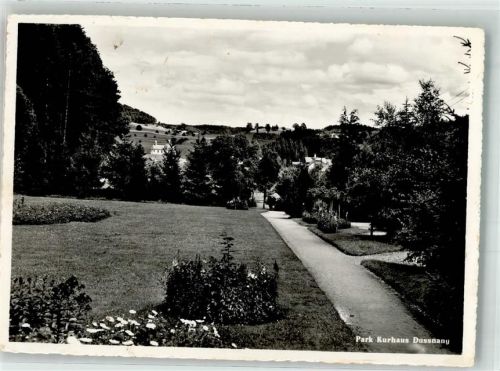 8374 Dussnang 1952 Foto AK Park Kurhaus