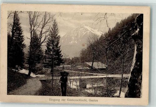 3654 Gunten 1911 - Eingang zur Schlucht