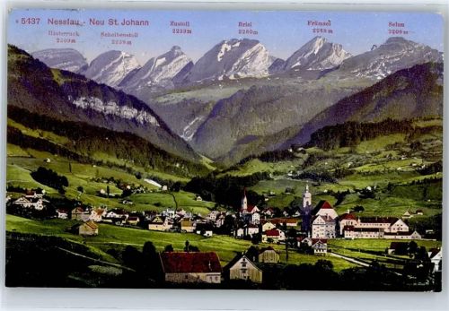 9650 Nesslau - Gesamtansicht, Churfirsten