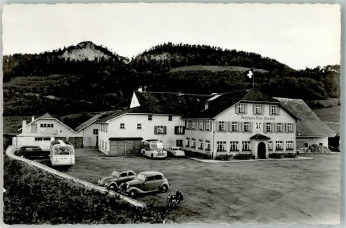 4458 Eptingen 1963 Foto AK Gasthaus Berghaus Oberbölchen om Auto VW Käfer