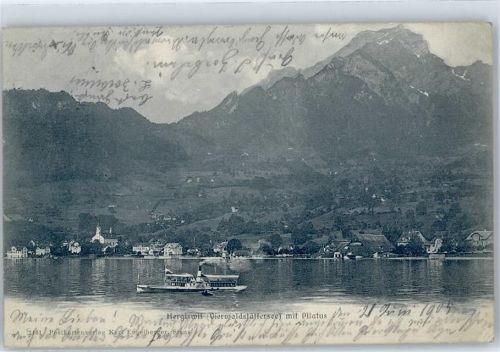 6052 Hergiswil NW - 1905 Vierwaldstättersee mit Pilatus