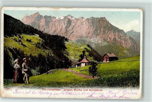 Klausenstrasse 1909 Gebrauchsspuren Urigen Kirche Urirotstock
