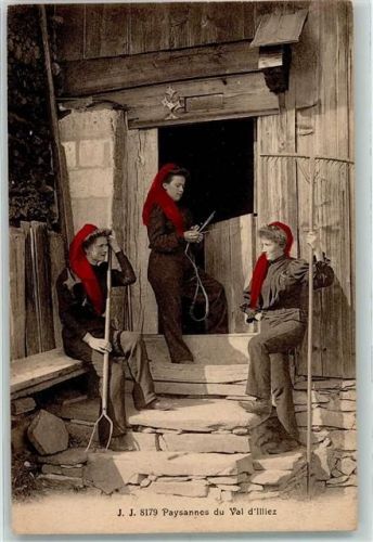 1873 Val-d'Illiez 1916 - Bauern