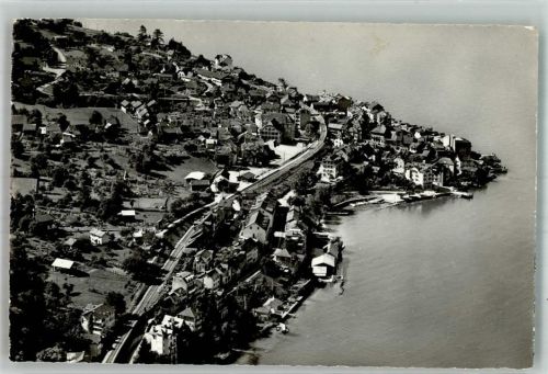 1898 St-Gingolph Foto AK Fliegeraufnahme