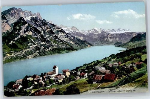 8758 Obstalden - Kirche, Alvier-Kette