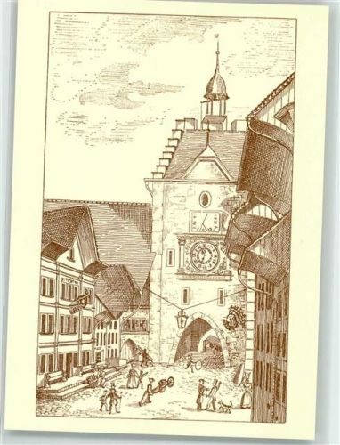 4800 Zofingen - Das ehemalige Untere Tor bis 1837 nach alter Darstellung