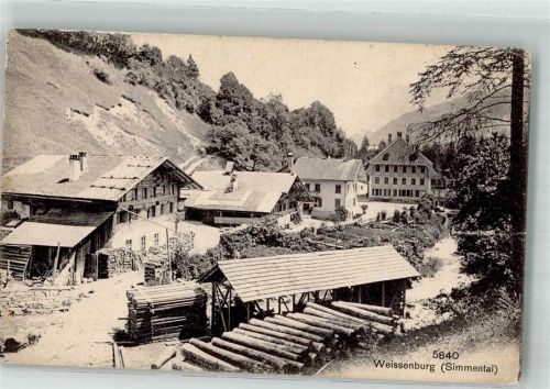 3764 Weissenburg Gebrauchsspuren Sägewerk Holzhandlung Kontrollstempel