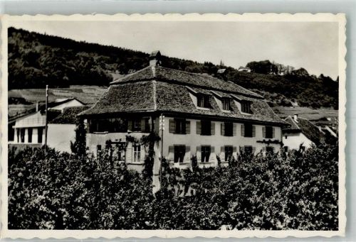 2088 Cressier NE 1950 Foto AK Pensionnat de jeunes filles