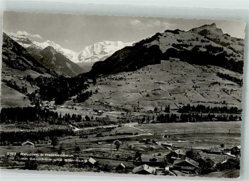 3713 Reichenbach im Kandertal 1953 Foto AK Reudin Genrihorn Blümlisalp