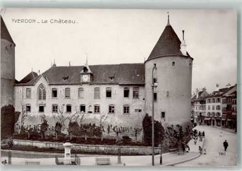 1400 Yverdon-les-Bains Foto AK Schloss