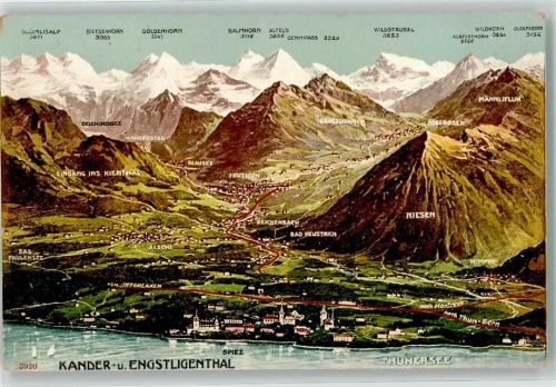 3713 Reichenbach im Kandertal - Thuner See Kandertal Engstligental Vogelschau