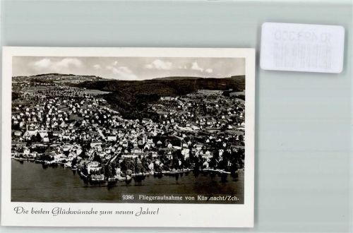 8700 Küsnacht ZH FOTO KEINE AK Foto 10cm x 7cm Fliegeraufnahme Neujahrswunsch
