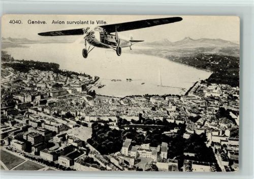 1200 Genève Genf - Luftaufnahme Flugzeug