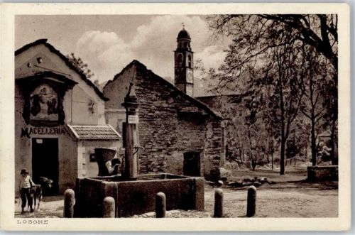 6616 Losone 1920 - Kirche Brunnen