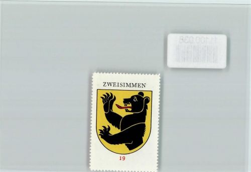 3770 Zweisimmen - Vignette Wappen Kaffee Hag ca 1920-1940