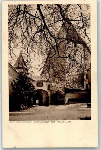 8314 Kyburg - Schlosshof mit Wehrturm