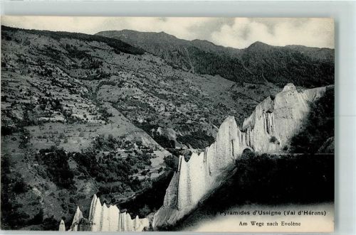 1983 Evolène - Fliegeraufnahme Pyramides d'Useigne