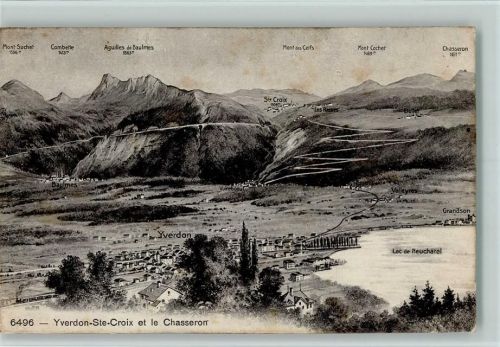 1400 Yverdon-les-Bains 1909 Gebrauchsspuren Phototypie 6496 - AK
