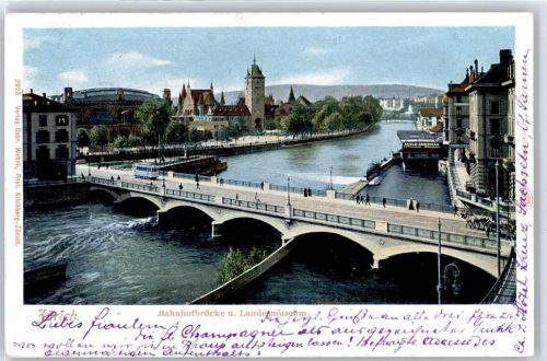 8000 Zürich - Bahnhofbrücke, Straßenbahn, Landesmuseum