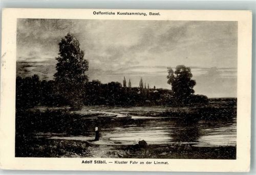 8109 Kloster Fahr Künstlerkarte sign. Stäbli