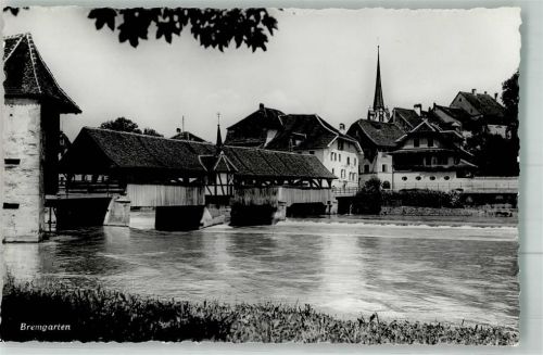 5620 Bremgarten AG Foto AK gedeckte Brücke