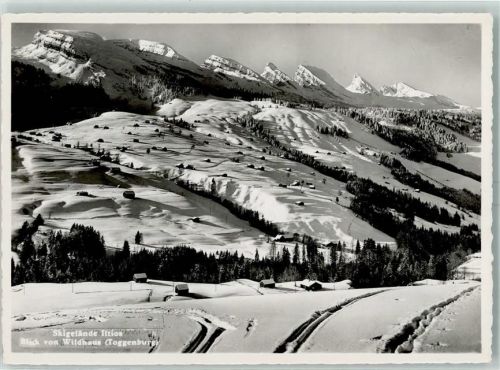 Iltios Winter Blick vom Wildhaus Skigebiet