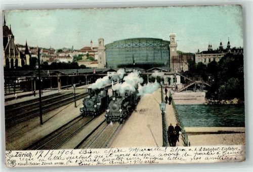8000 Zürich 1904 - Bahnhof Dampfloks