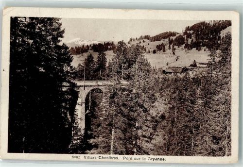 1885 Chesières Gebrauchsspuren Pont sur la Gryonne
