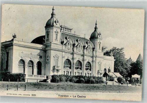 1400 Yverdon-les-Bains 1909 Foto AK Gasthaus Le Casino