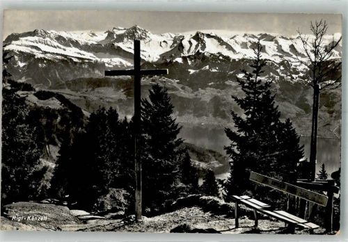 Rigi Känzeli 1957 Foto AK Kreuz