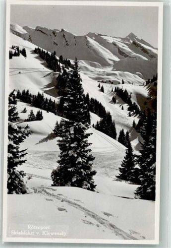 6375 Beckenried 1940 Winter Klewenalp Skiabfahrt