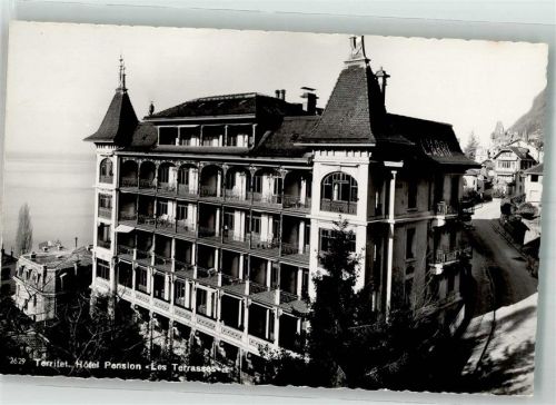 1820 Territet Foto AK Hotel Pension