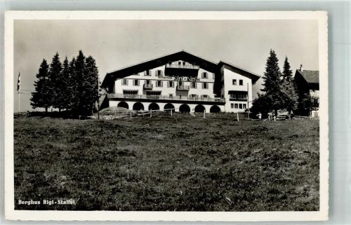 6410 Rigi Staffel 1953 Foto AK Hotel Gasthaus Berghus