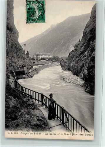 1929 Trient - Gorges de Trient La Sortie et le Grand Hôtel des Gorges