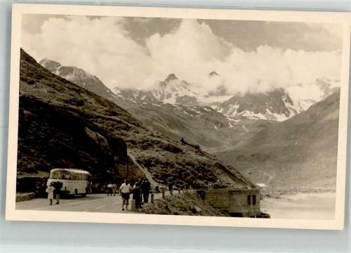 Silvretta Foto AK Omnibus Ort handschriftlich