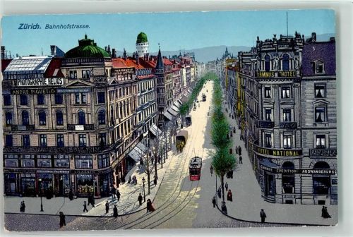 8000 Zürich - Bahnhofstrasse Tram Hotel National